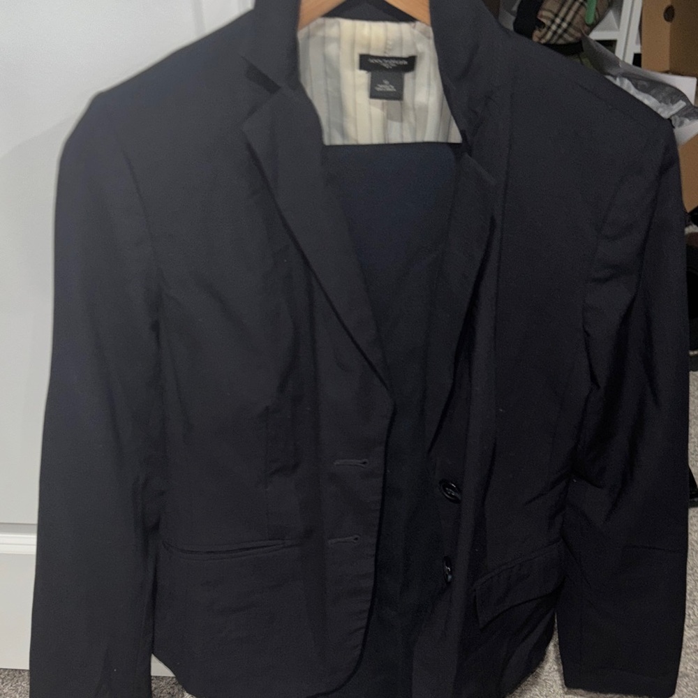 Ann Taylor Classic Navy Blue Suit Set